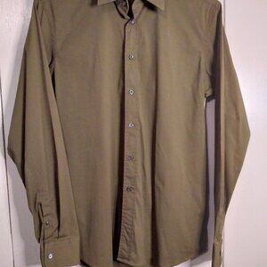 Prada Italy Men's 41-16 Green Dress Shirt (0610A4)